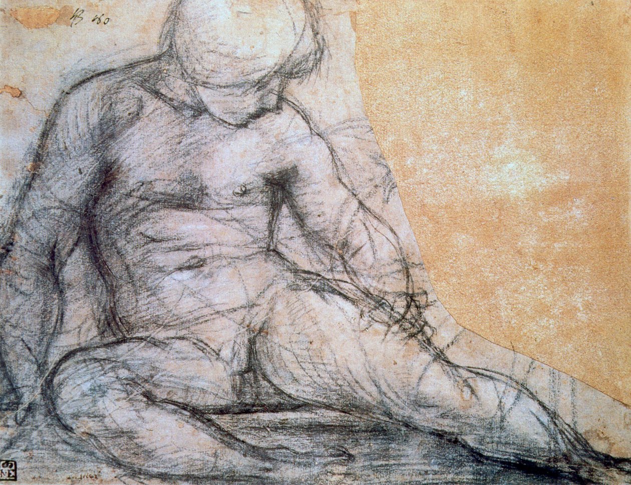 Istuva poika, c1514-1557 tekijältä Jacopo Pontormo