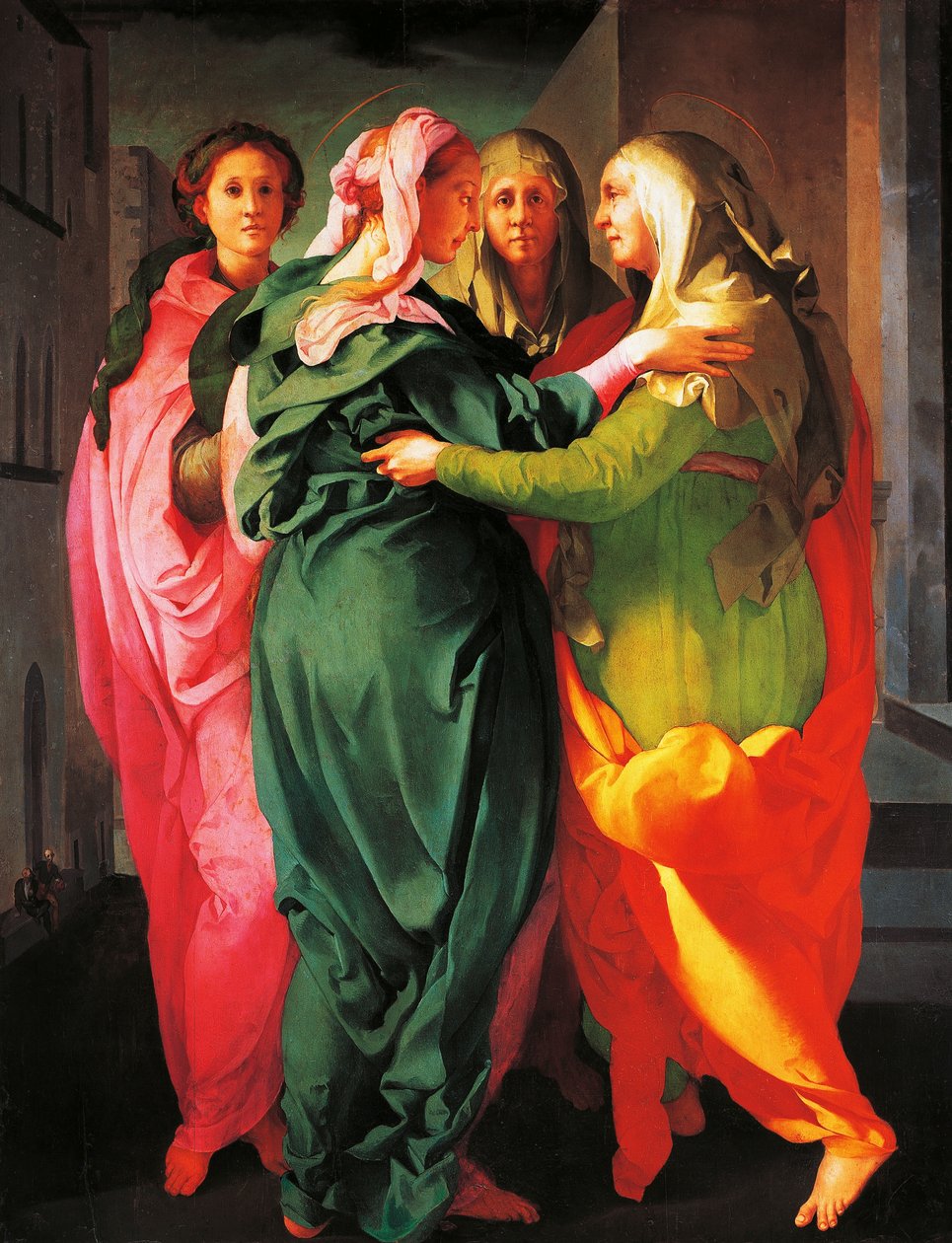 Vierailu, c. 1530 (fresko) tekijältä Jacopo Pontormo