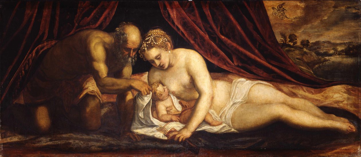 Venus, Vulcan ja Cupid tekijältä Jacopo Robusti Tintoretto