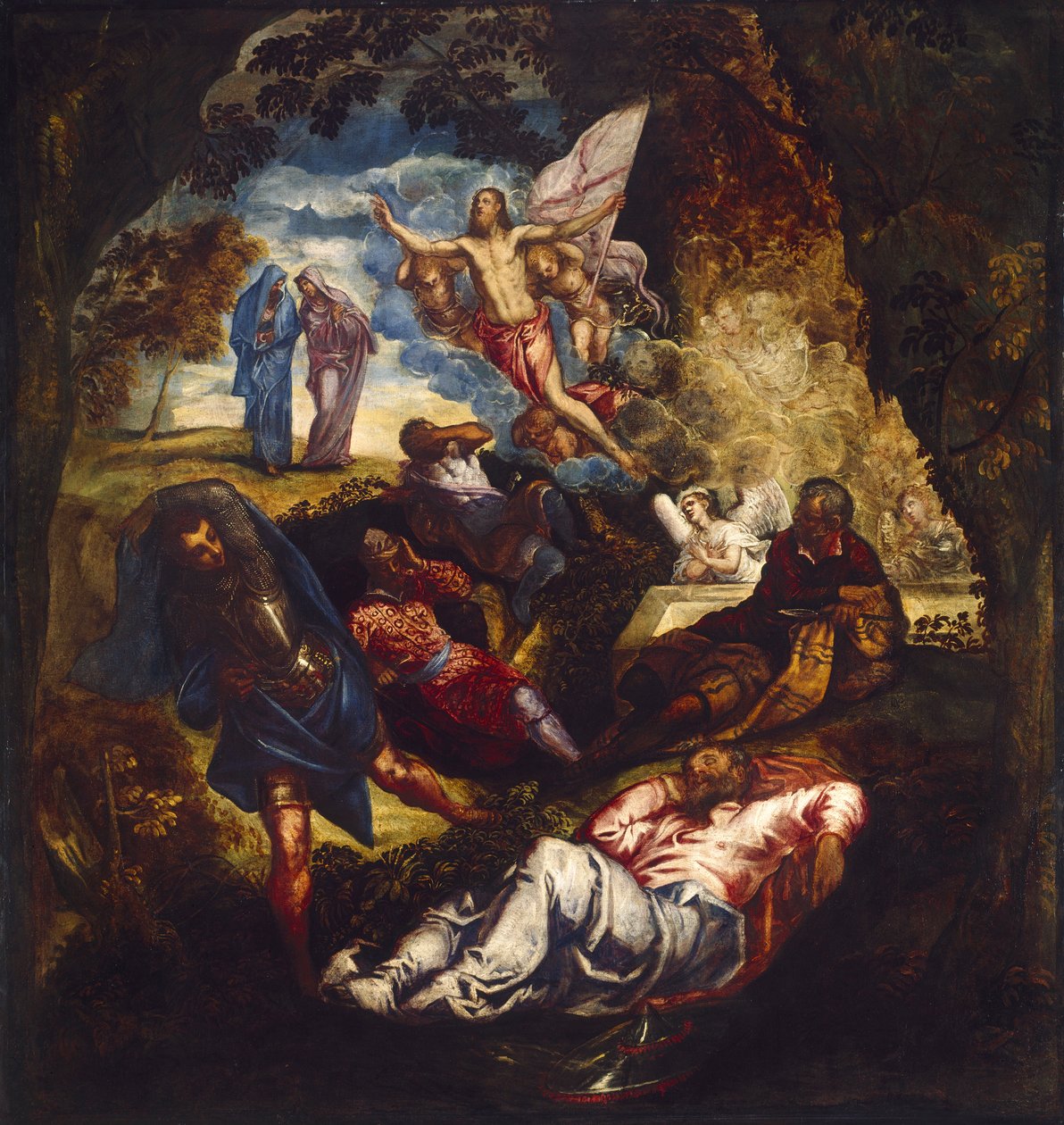 Kristuksen ylösnousemus, 1550-luvun puoliväli - 1570-luvun alku tekijältä Jacopo Tintoretto