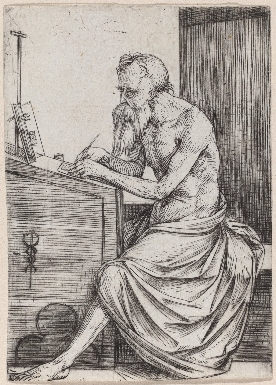 Pyhä Hieronymus, n. 15011504. tekijältä Jacopo de Barbari
