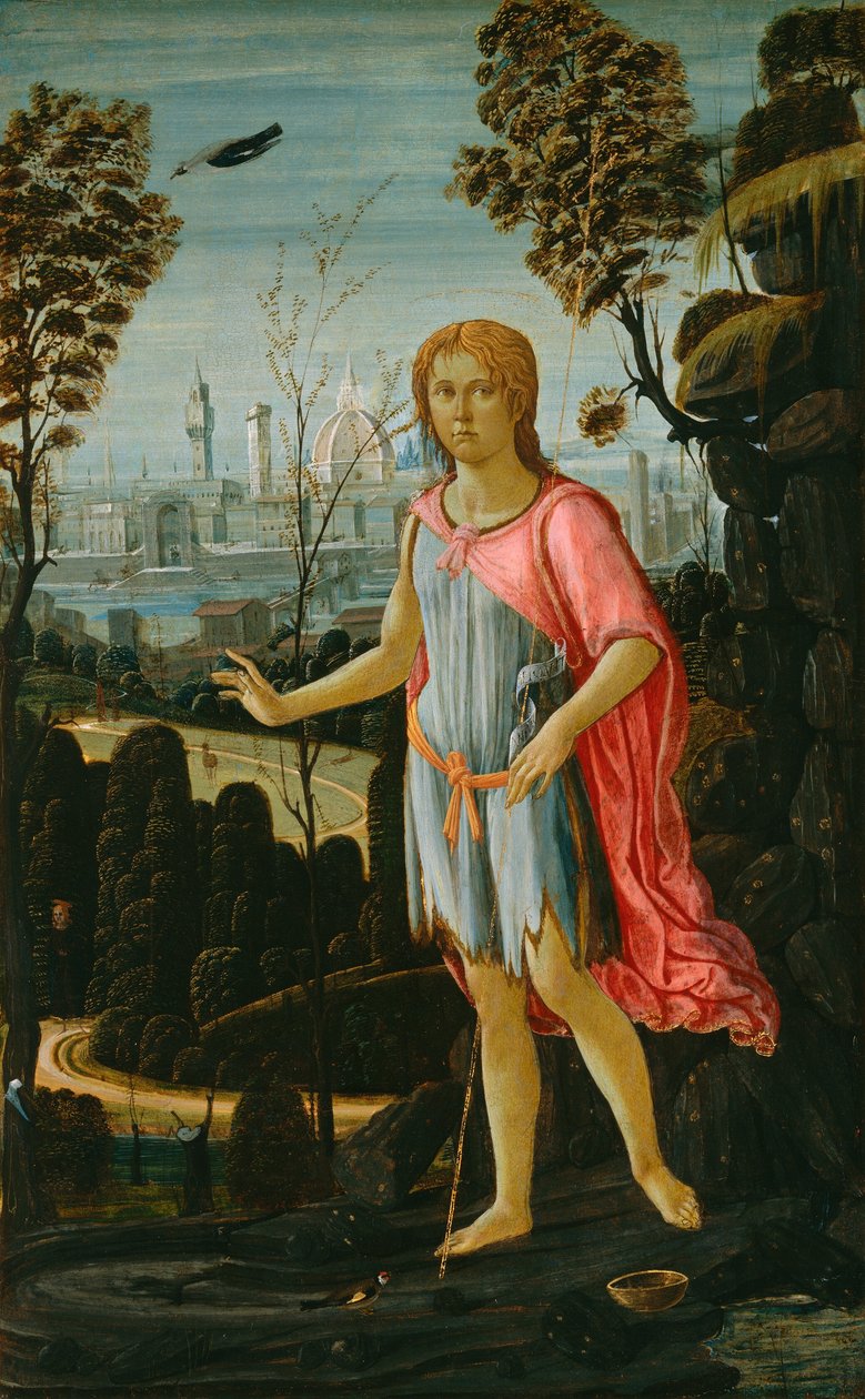 Pyhä Johannes Kastaja, n. 1480. tekijältä Jacopo del Sellaio