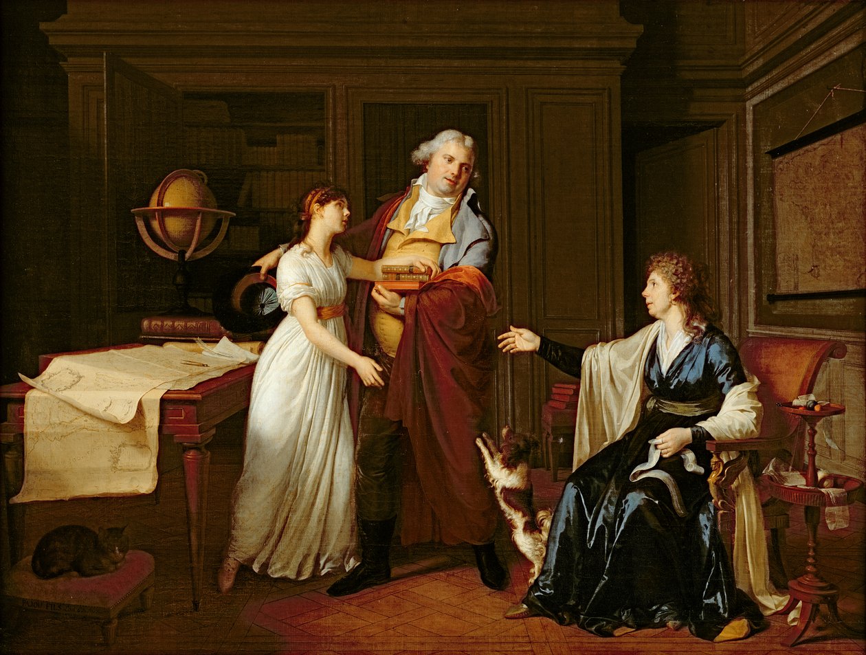 Perhekuva, 1798 tekijältä Jacques Augustin Catherine Pajou