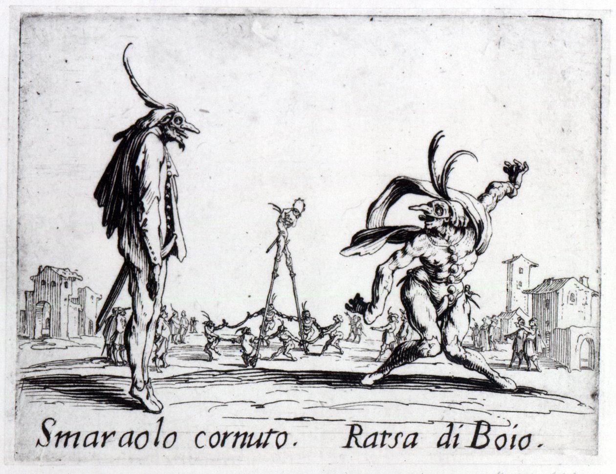 Balli de Sfessania, n. 1622 tekijältä Jacques Callot