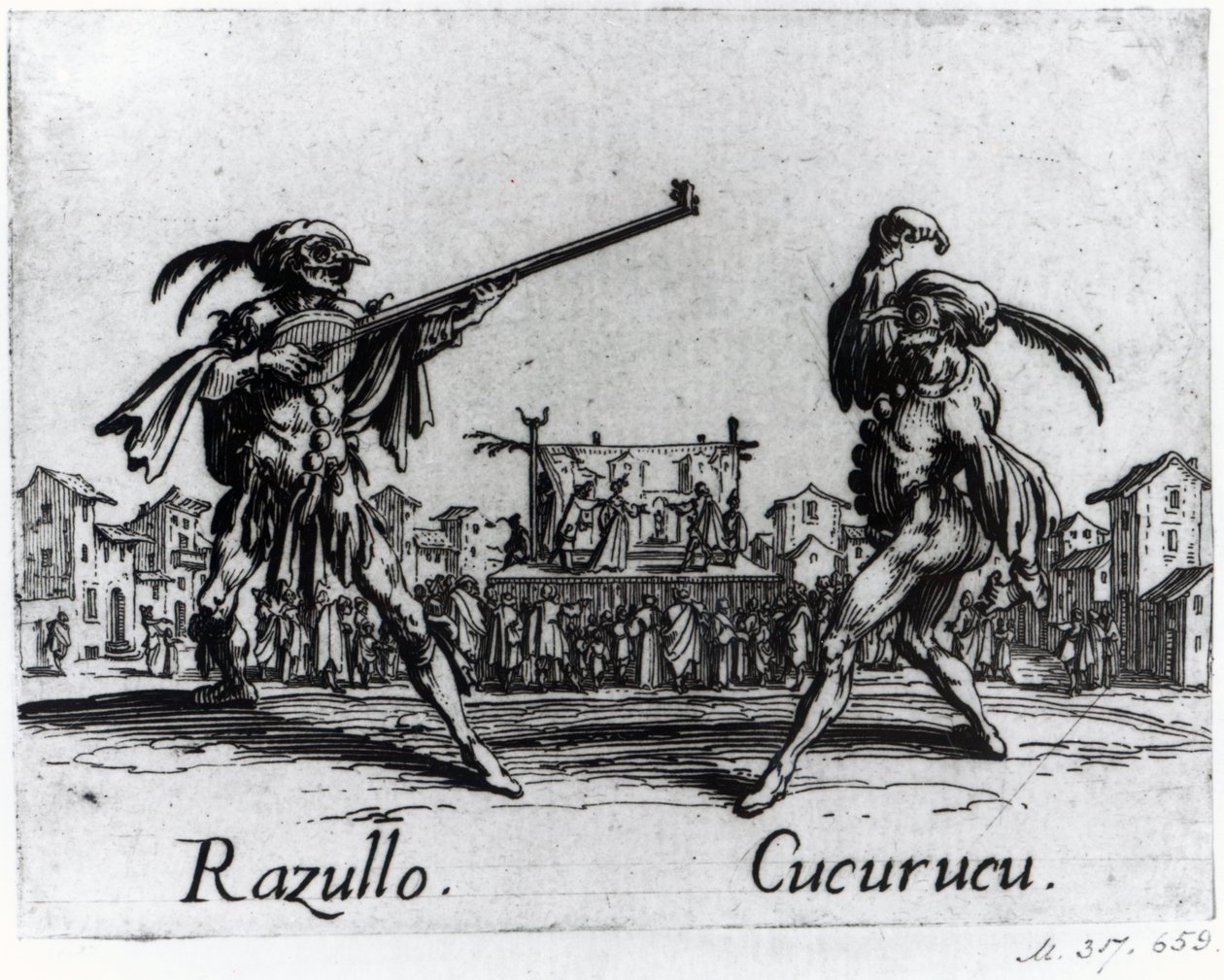 Balli de Sfessania, n. 1622 tekijältä Jacques Callot