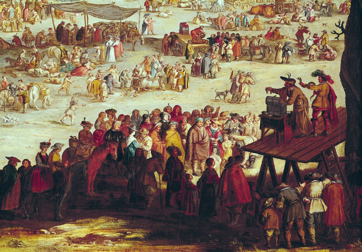 Imprunetan messut, yksityiskohta oikeasta, 1638 tekijältä Jacques Callot