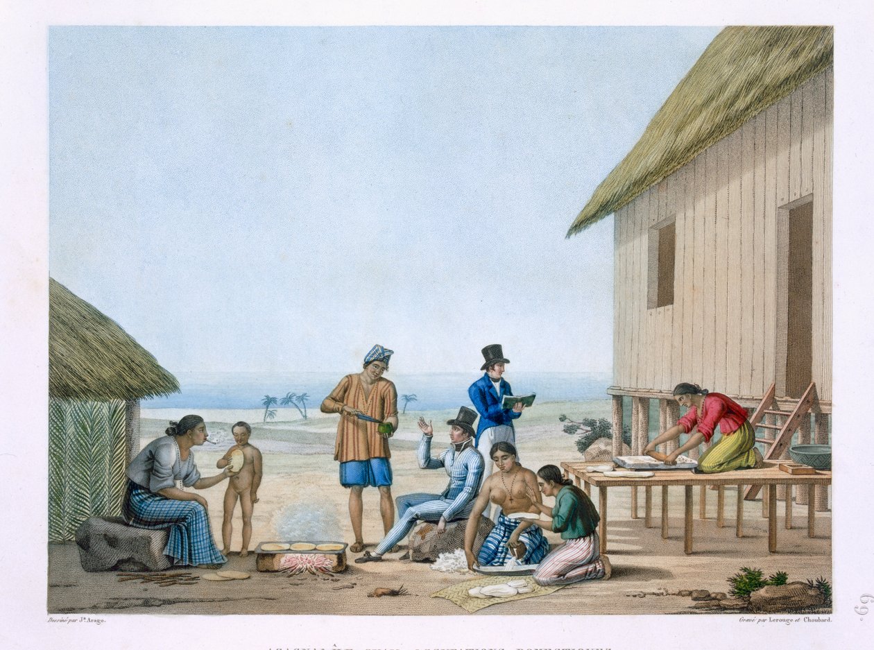 Kotimaiset ammatit, Agagna, Guam, Filippiinit, Louis Claude Desaulses de Freycinet