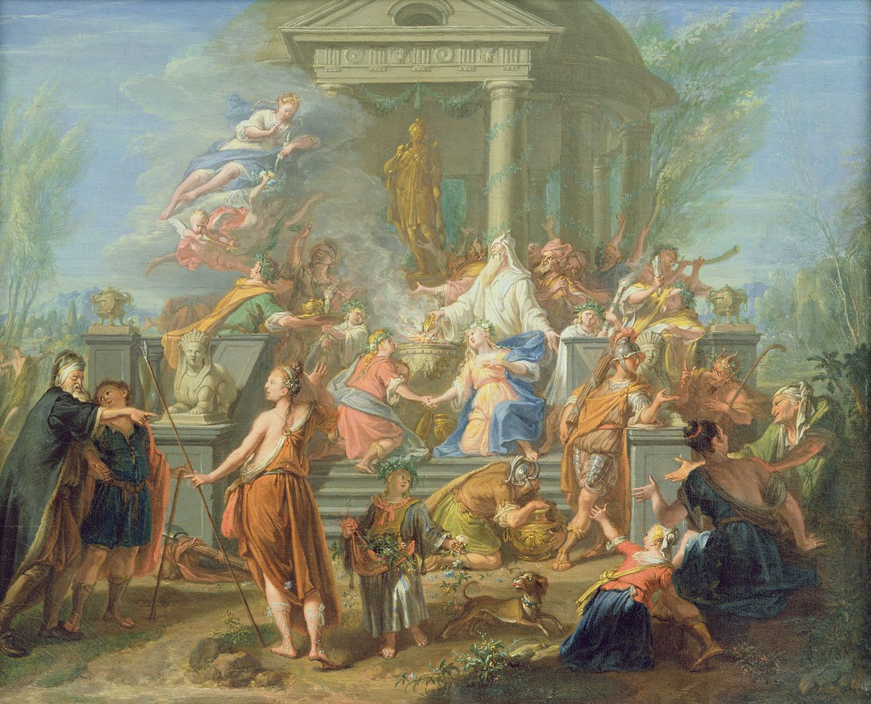 Iphigenian uhri, n. 1720-25 tekijältä Jacques Ignatius de Roore