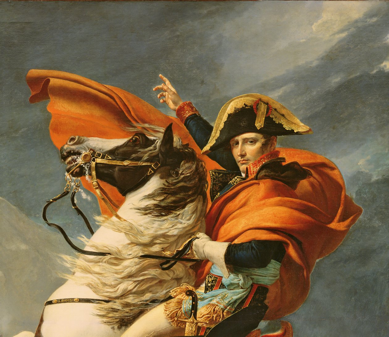 Napoleon ylitti Alpit 20. toukokuuta 1800, 1803 (yksityiskohta 101627) tekijältä Jacques Louis David