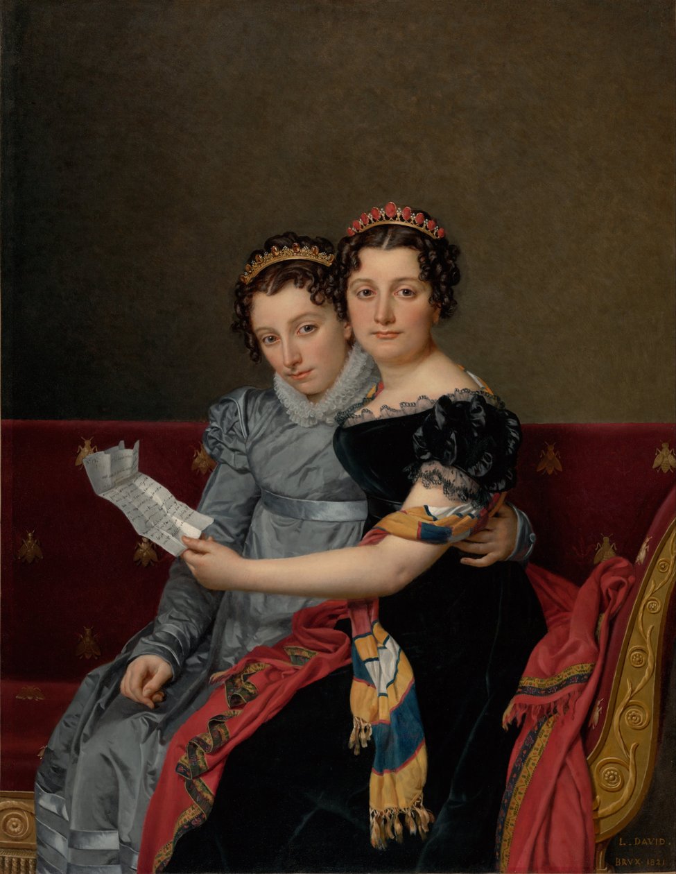 Sisaret Zénaïde ja Charlotte Bonaparte tekijältä Jacques Louis David