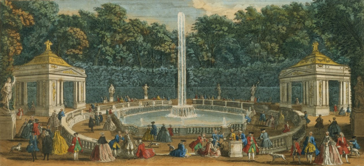 The Domes in the Garden Versailles, pub. Laurie ja Whittle, 1794 tekijältä Jacques Rigaud
