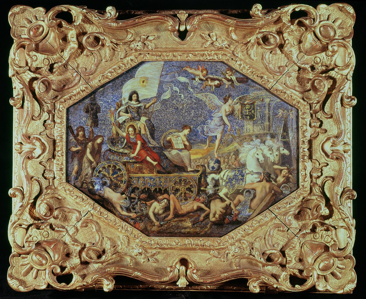 Ludvig XIII:n (1601-43) voitto uskonnon vihollisista, 1642 tekijältä Jacques Stella