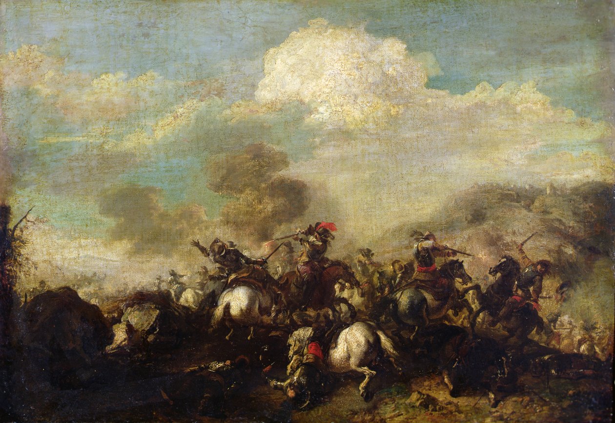 Ratsuväen taistelu tekijältä Jacques 1621 76 Courtois