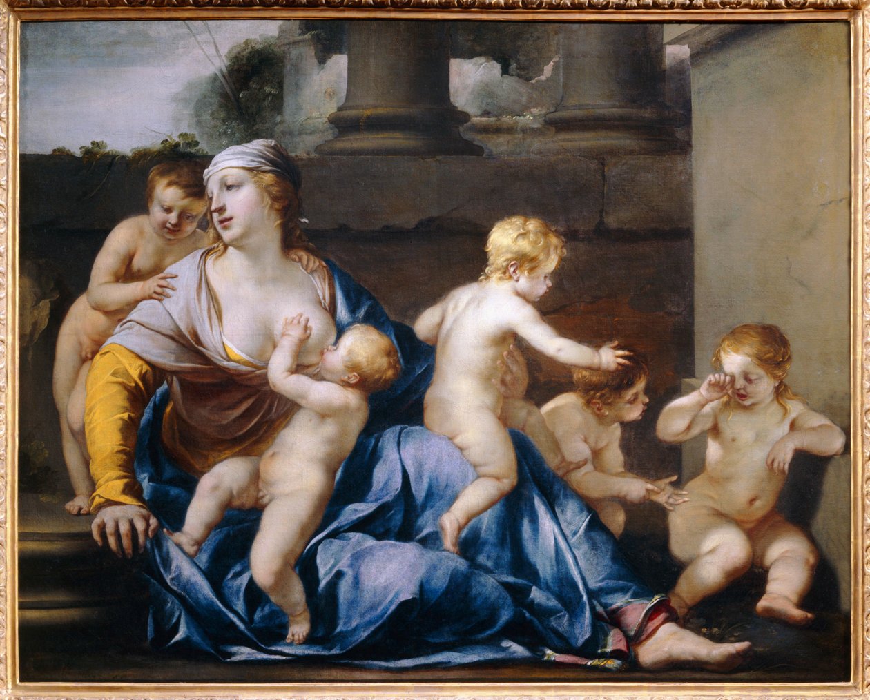 La Charite - Hyväntekeväisyys. 1633 ... tekijältä Jacques Blanchard
