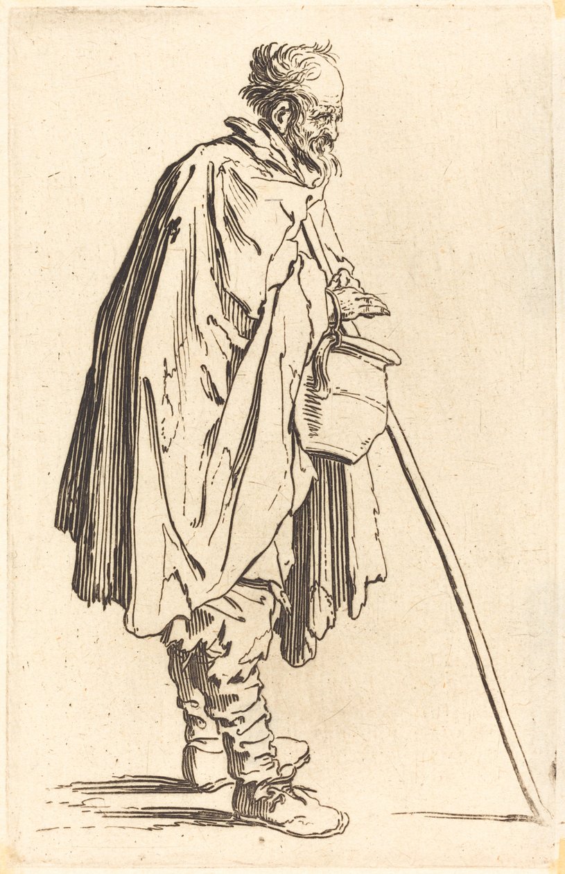 Kerjäläinen potin kanssa tekijältä Jacques Callot