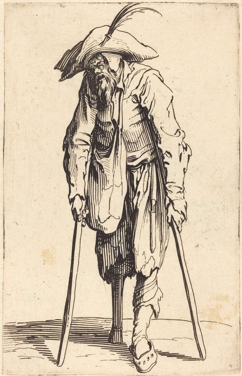 Kerjäläinen puisella jalalla tekijältä Jacques Callot