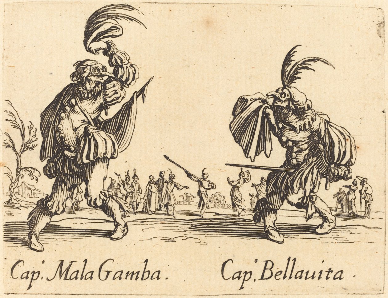 Kap. Mala Gamba ja Kap. Bellavita tekijältä Jacques Callot