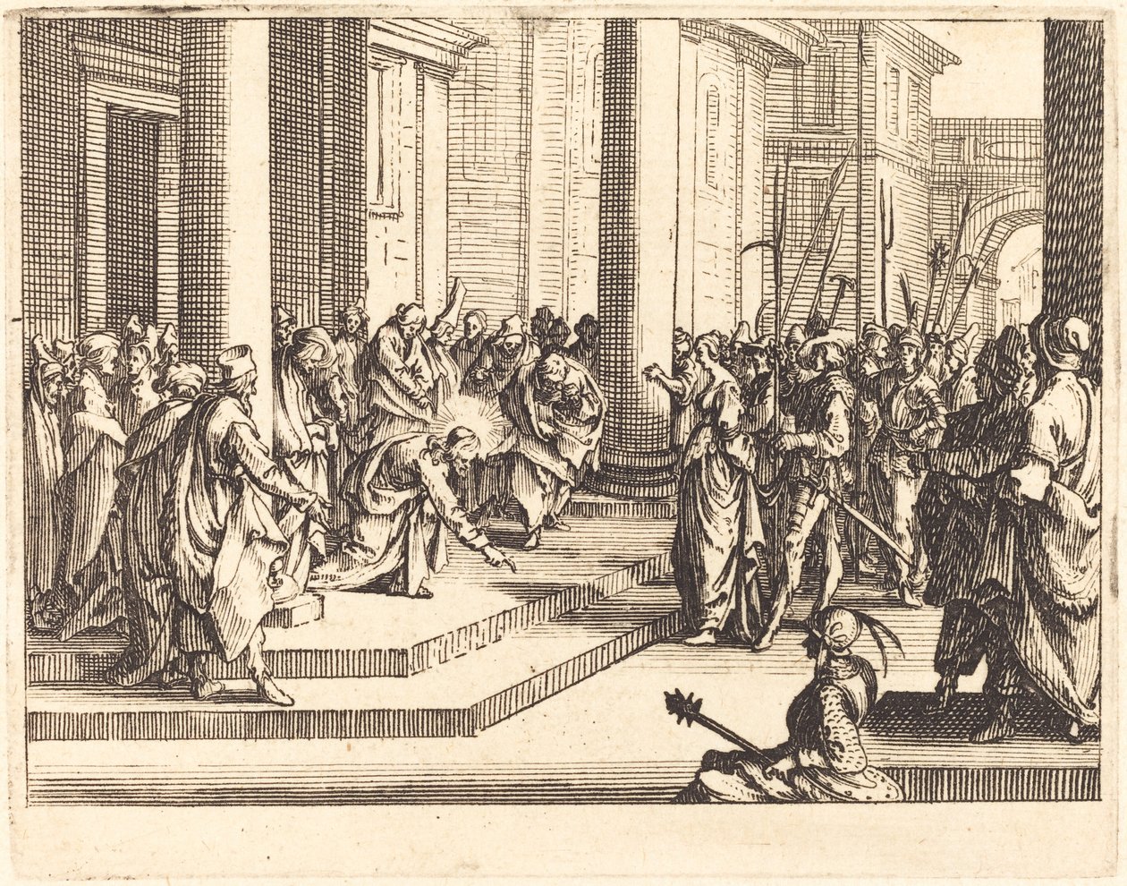 Kristus ja aviorikoksesta vangittu nainen tekijältä Jacques Callot