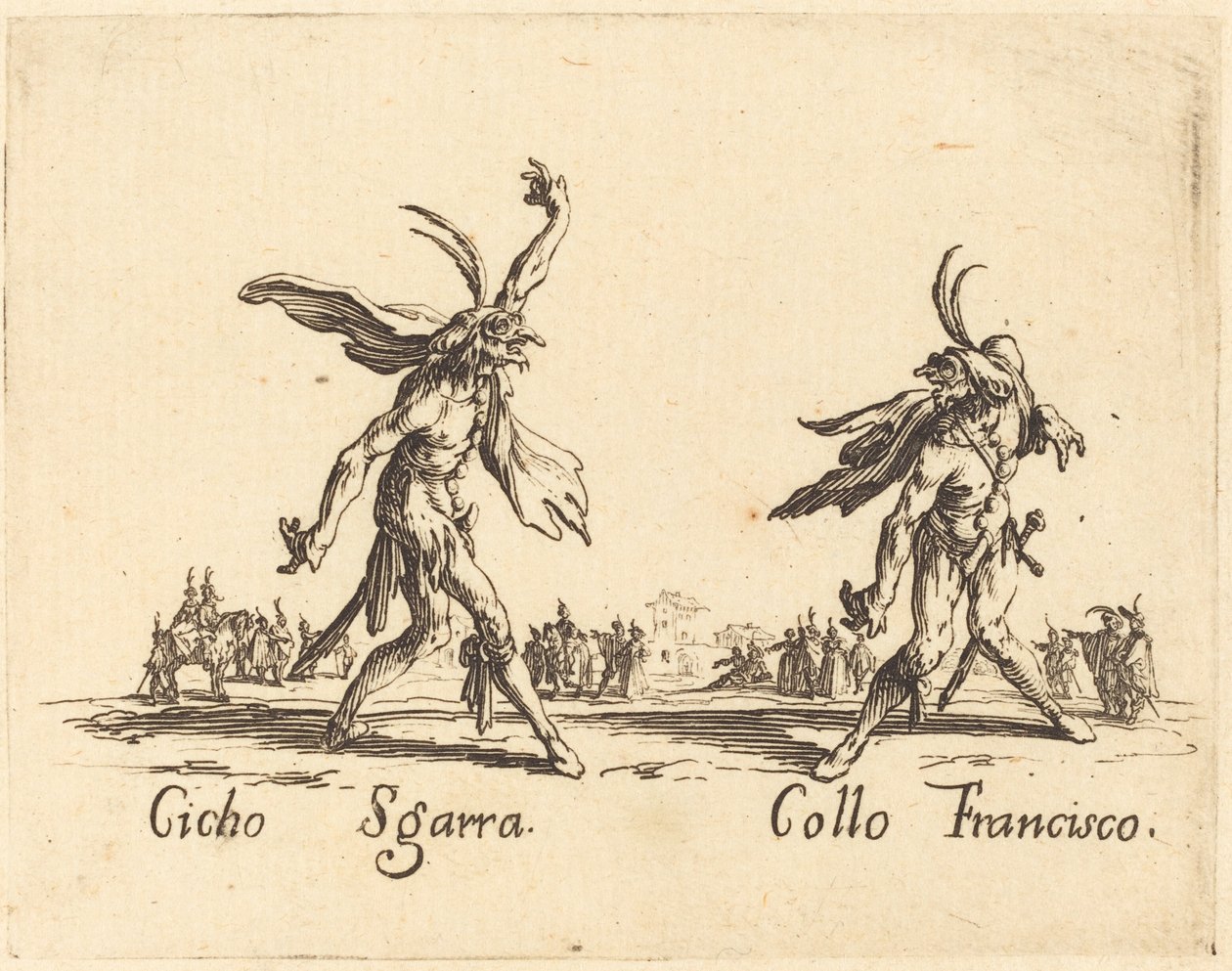 Cicho Sgarra ja Collo Francisco tekijältä Jacques Callot