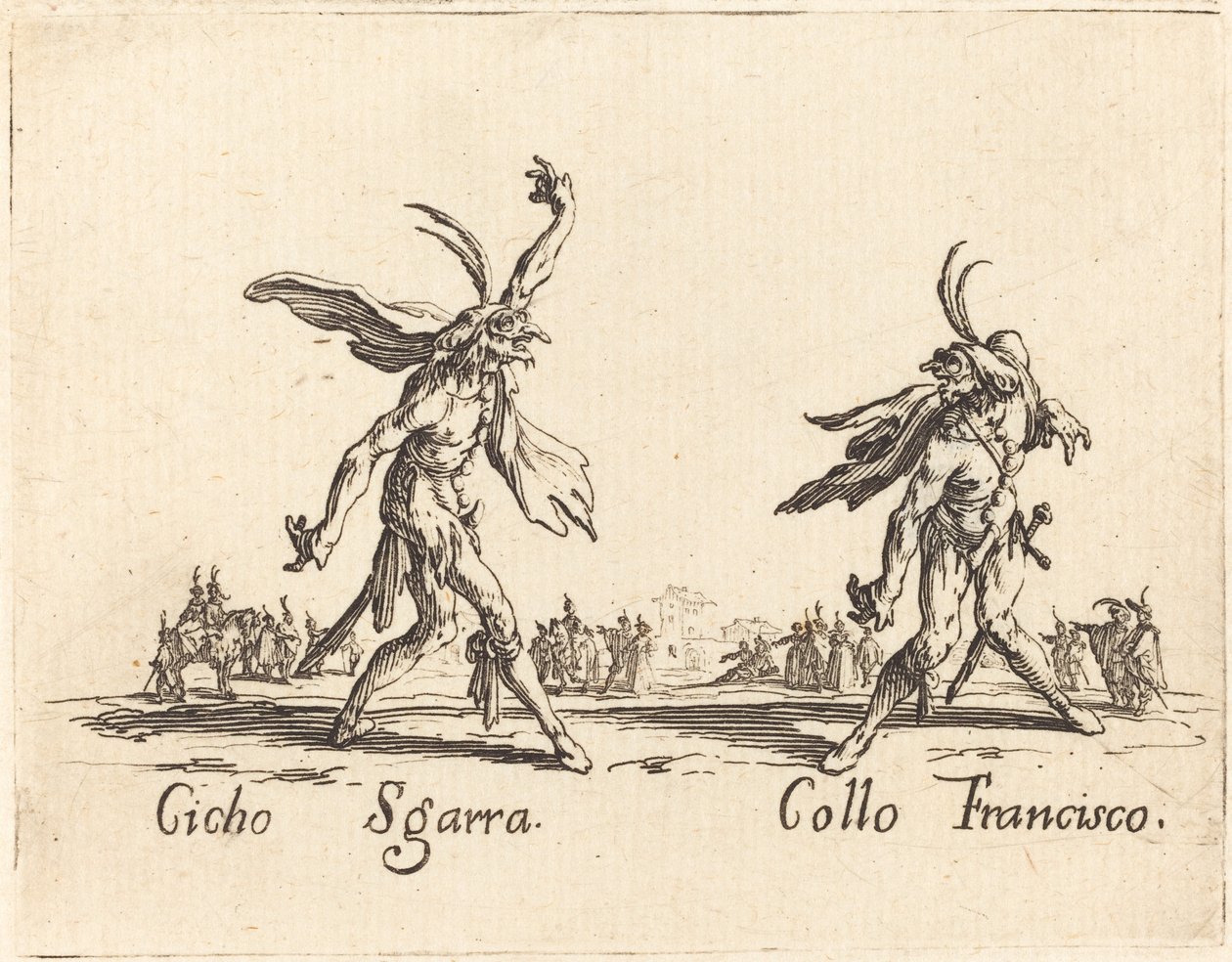 Cicho Sgarra ja Collo Francisco tekijältä Jacques Callot