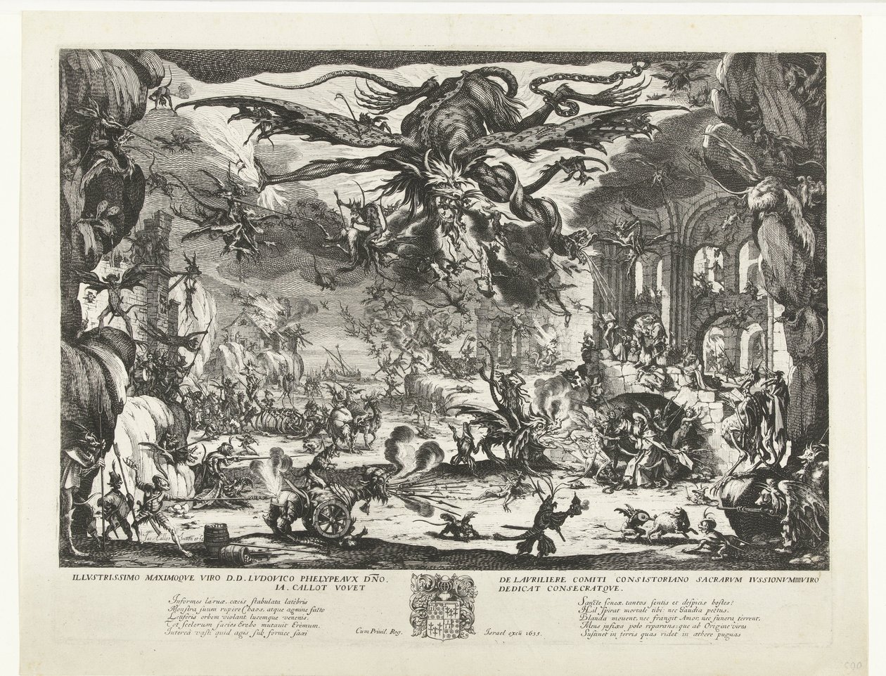 Pyhän Antoniuksen kiusaus tekijältä Jacques Callot
