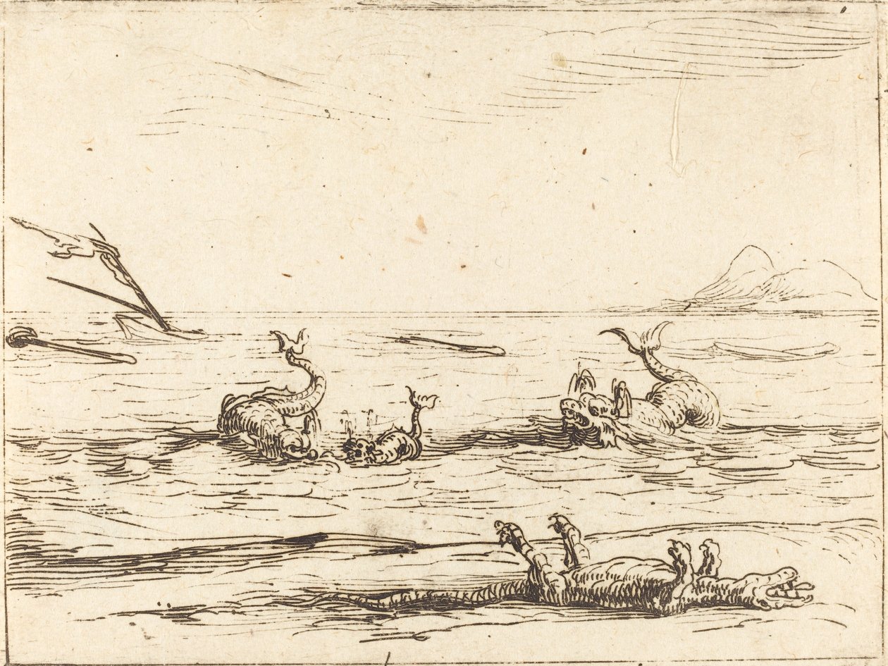 Delfiinit ja krokotiili tekijältä Jacques Callot