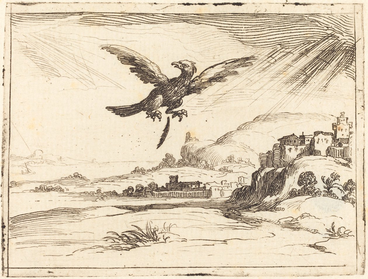 Kotka menettämässä vanhan höyhenen tekijältä Jacques Callot