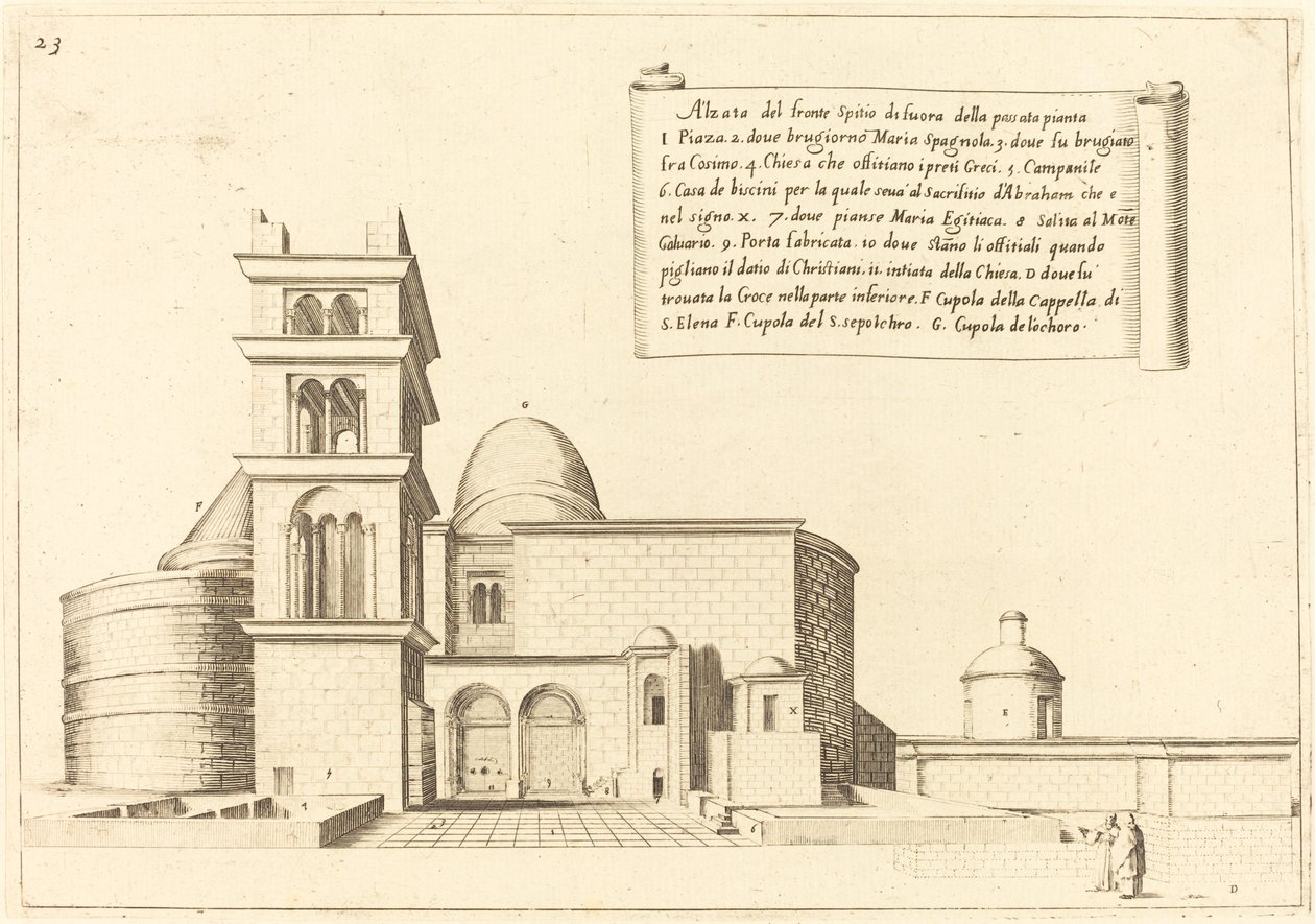 Kirkon kohottaminen tekijältä Jacques Callot