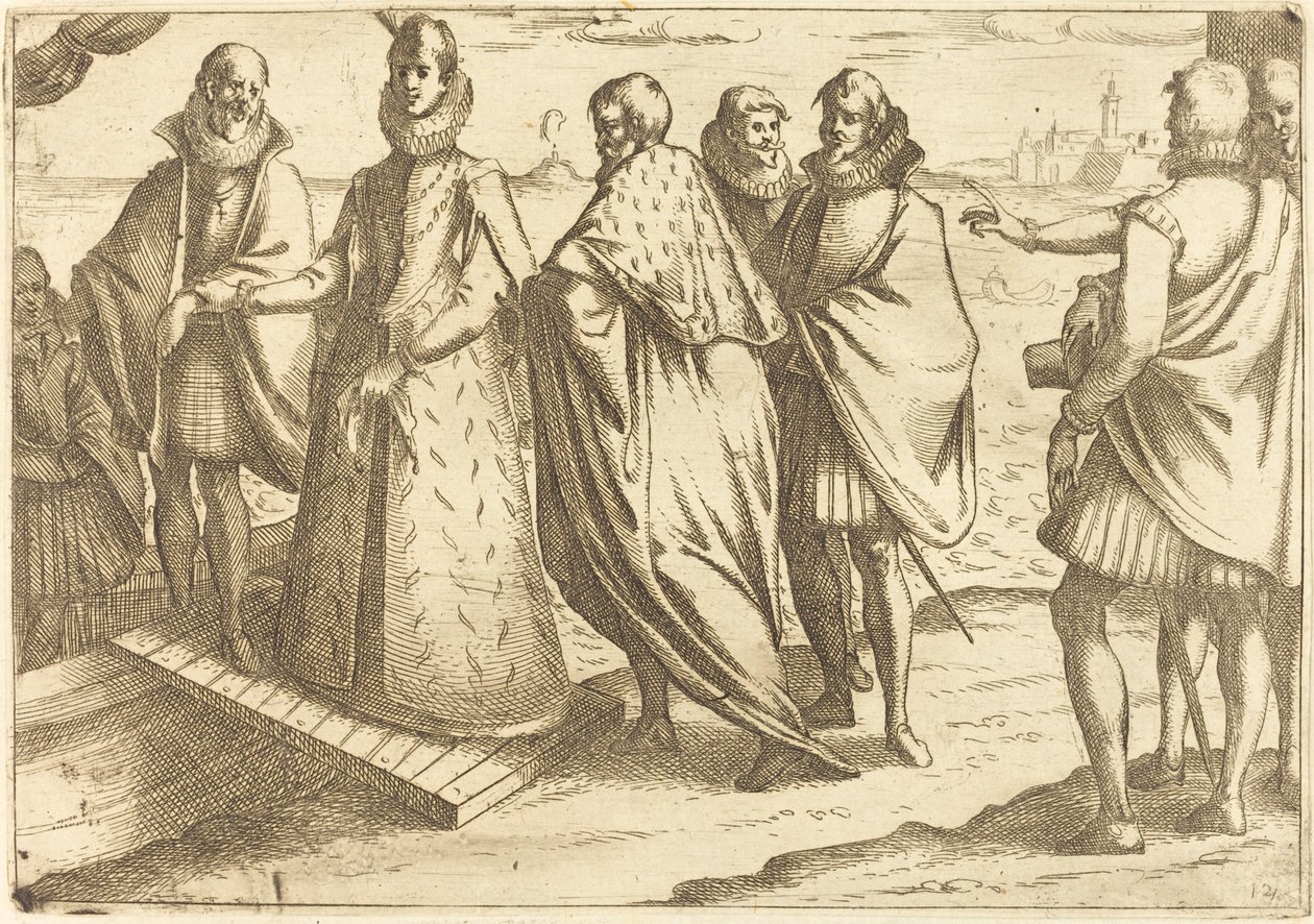 Laivaannousu Genovassa tekijältä Jacques Callot
