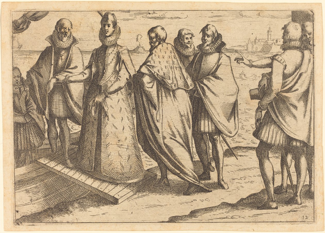 Laivaannousu Genovassa tekijältä Jacques Callot