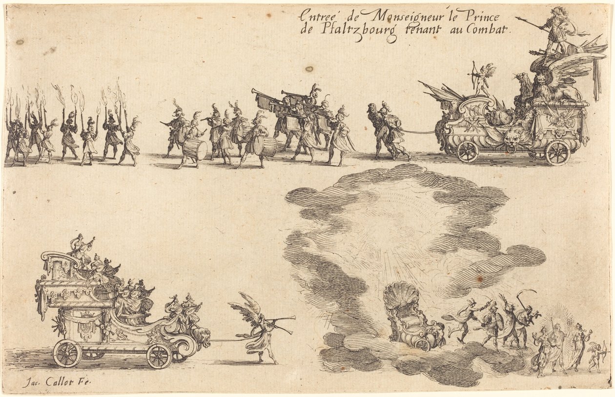 Pfaltzbourgin prinssin sisääntulo tekijältä Jacques Callot