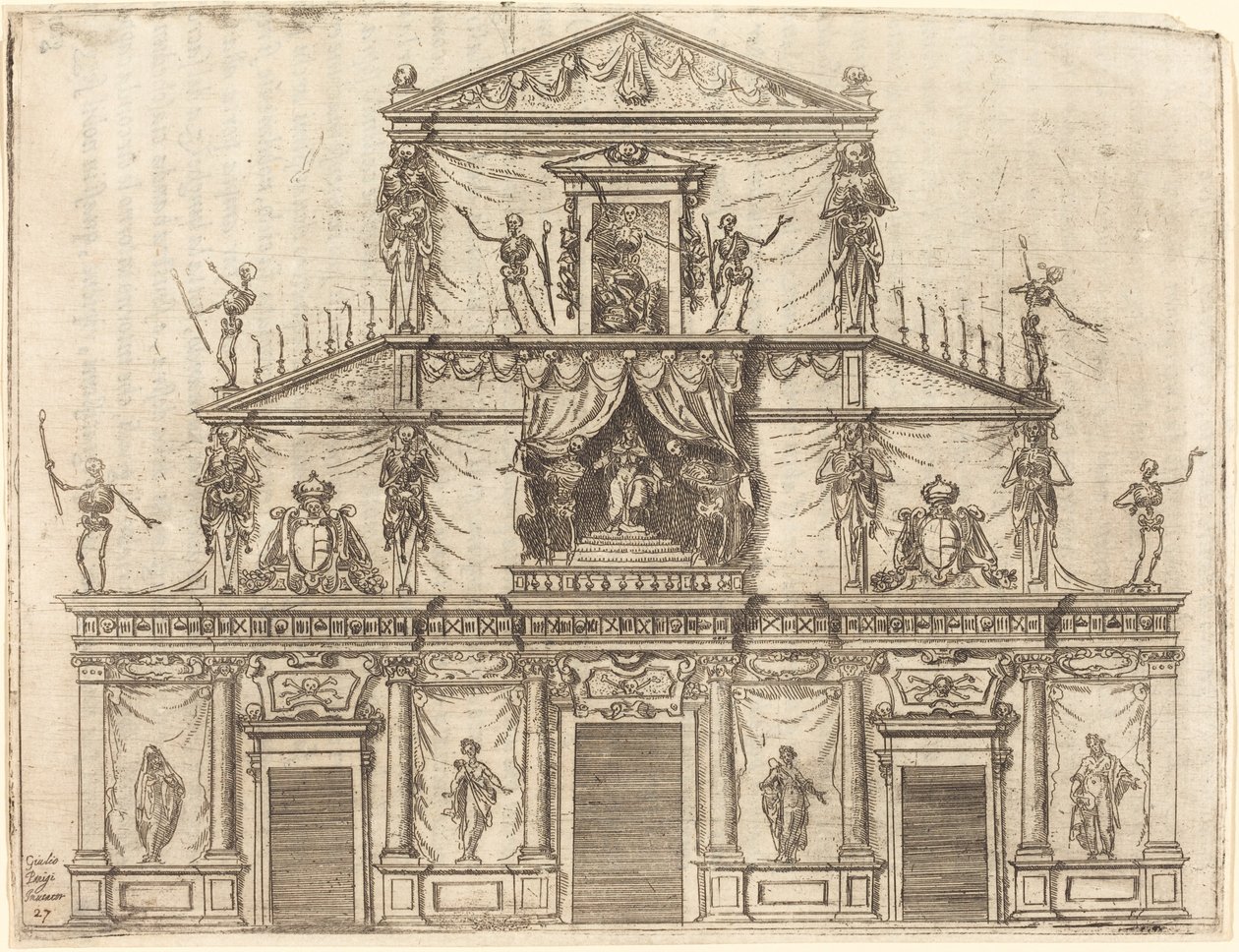 San Lorenzon julkisivu Firenzessä tekijältä Jacques Callot