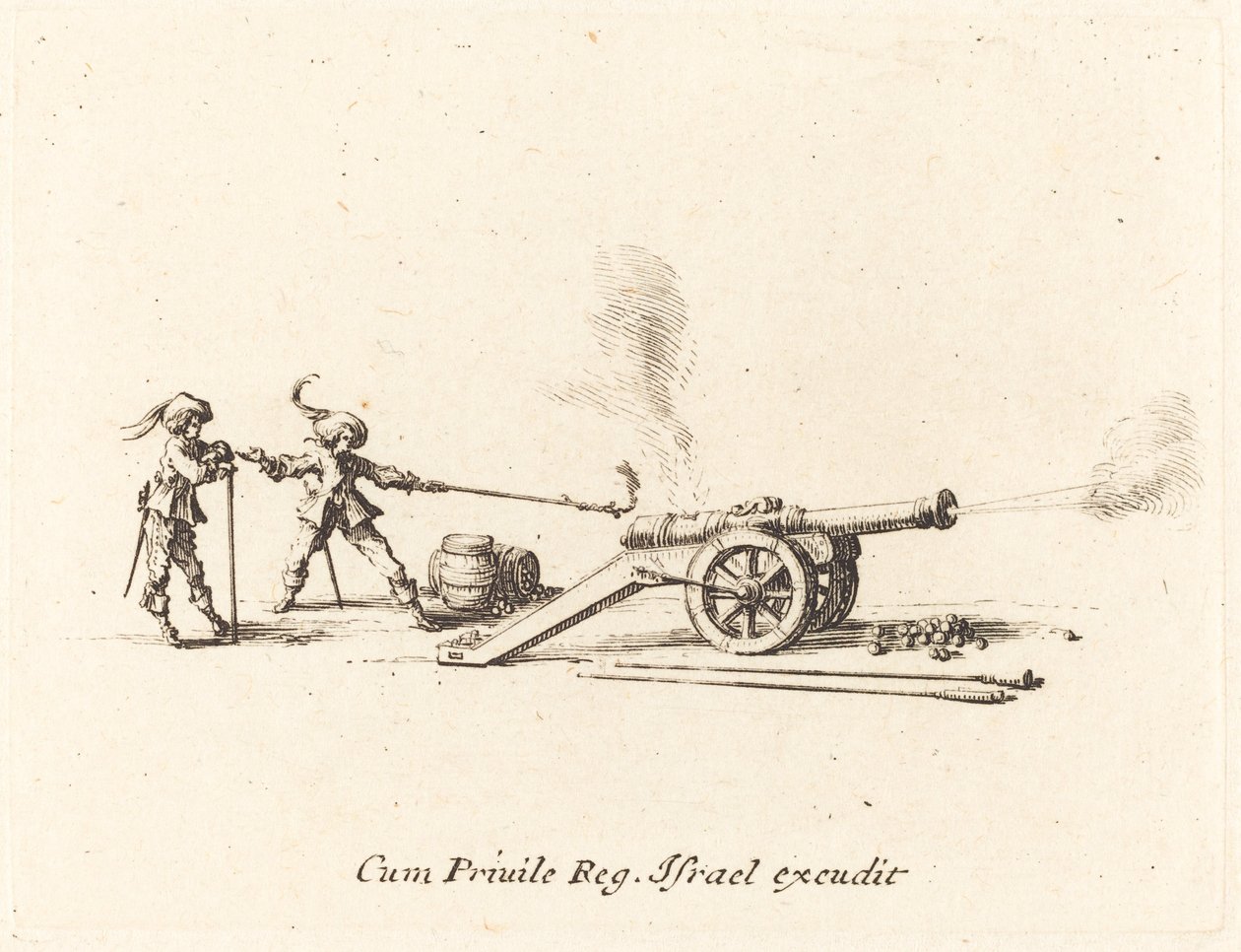 Tykin laukaisu, 16341635. tekijältä Jacques Callot
