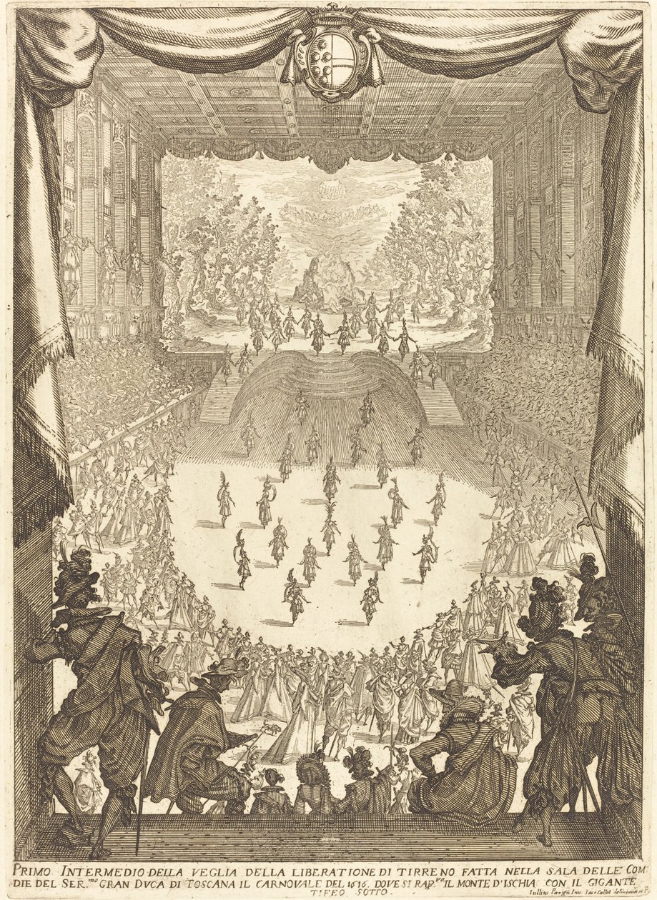 Ensimmäinen Intermezzo, 1617. tekijältä Jacques Callot