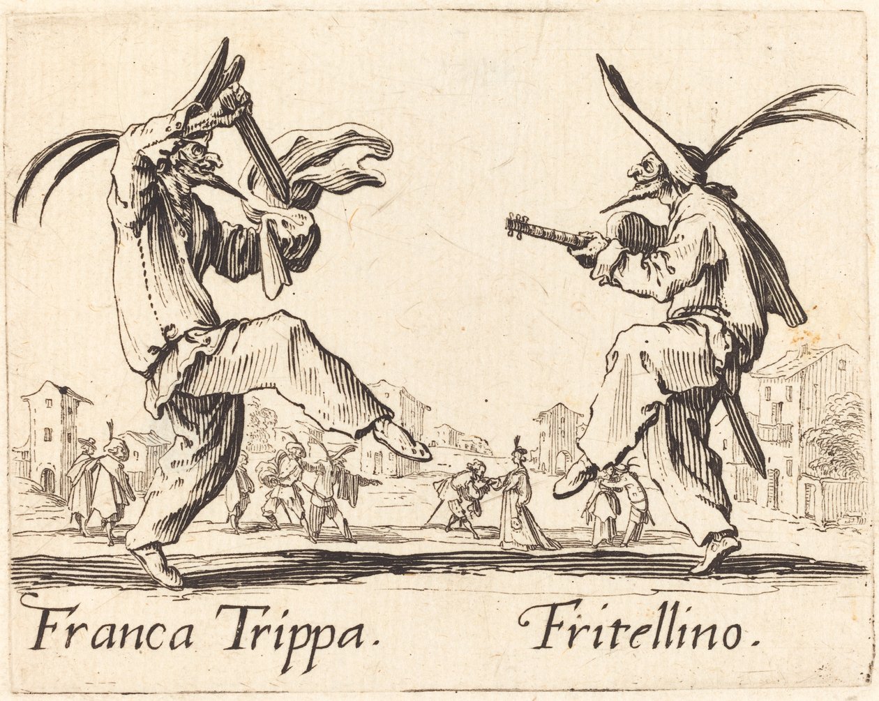 Franca Trippa ja Fritellino tekijältä Jacques Callot