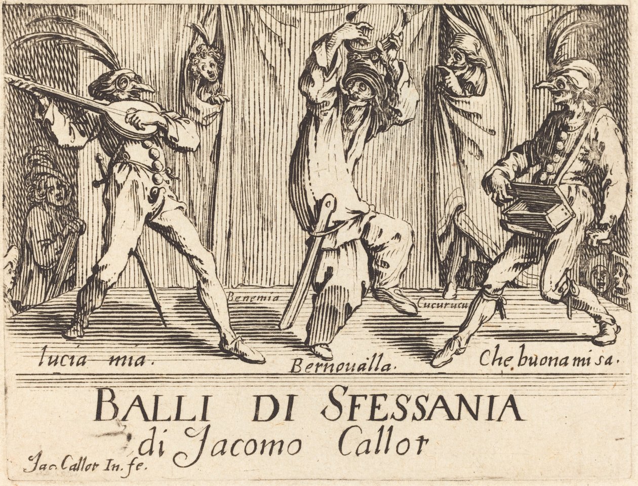 Etukappale kappaleeseen "Balli di Sfessania" tekijältä Jacques Callot