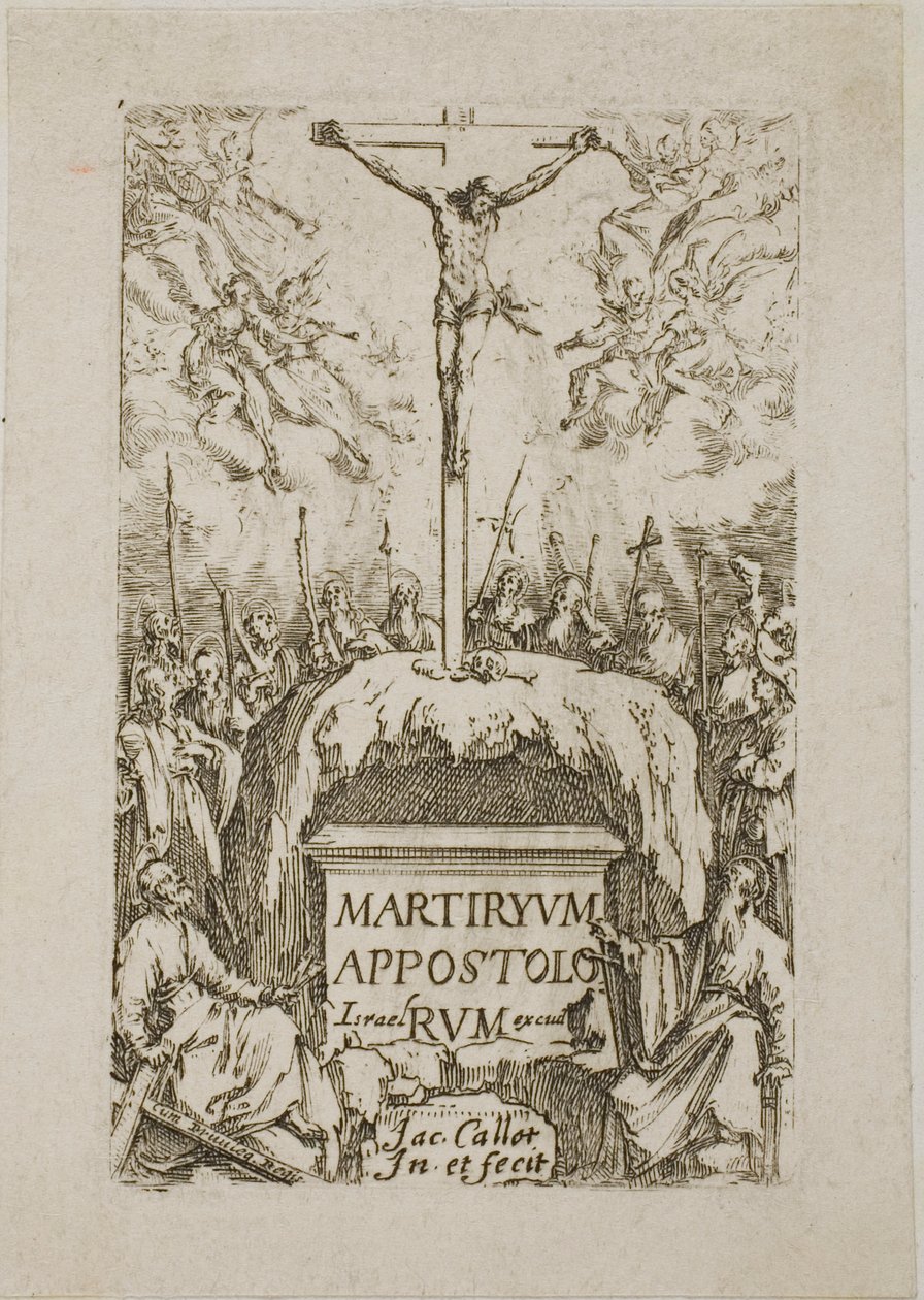Etukuva, Apostolien marttyyrikuolemat -teoksesta. tekijältä Jacques Callot