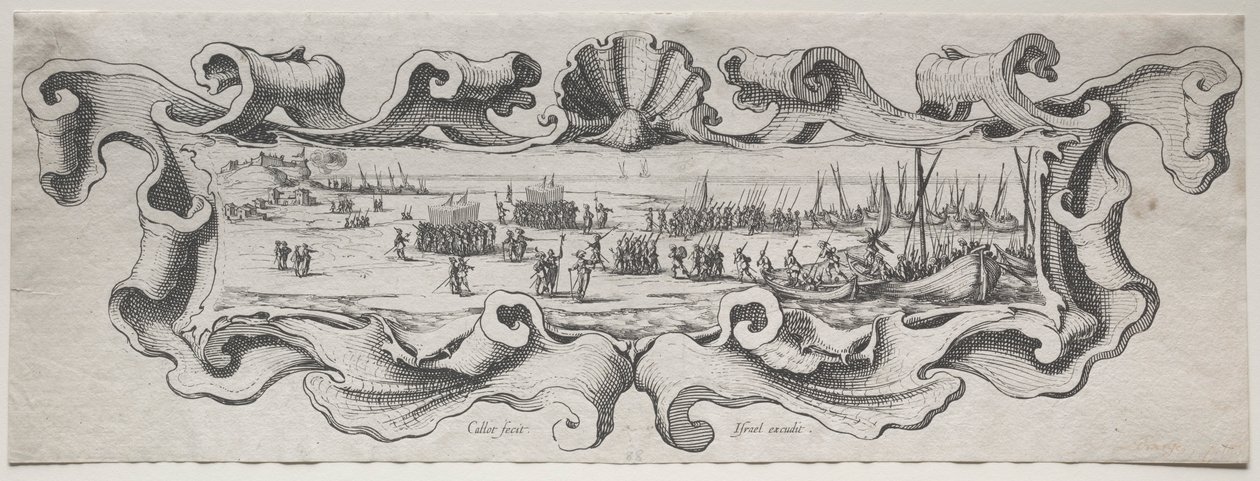 Joukkojen laskeutuminen. tekijältä Jacques Callot