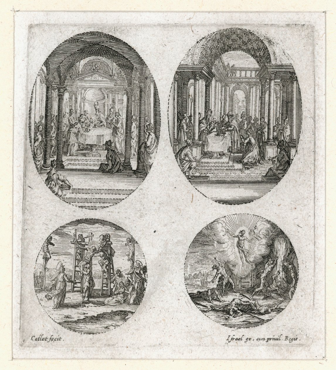 Passion ihmeet ... (kaiverrus) tekijältä Jacques Callot