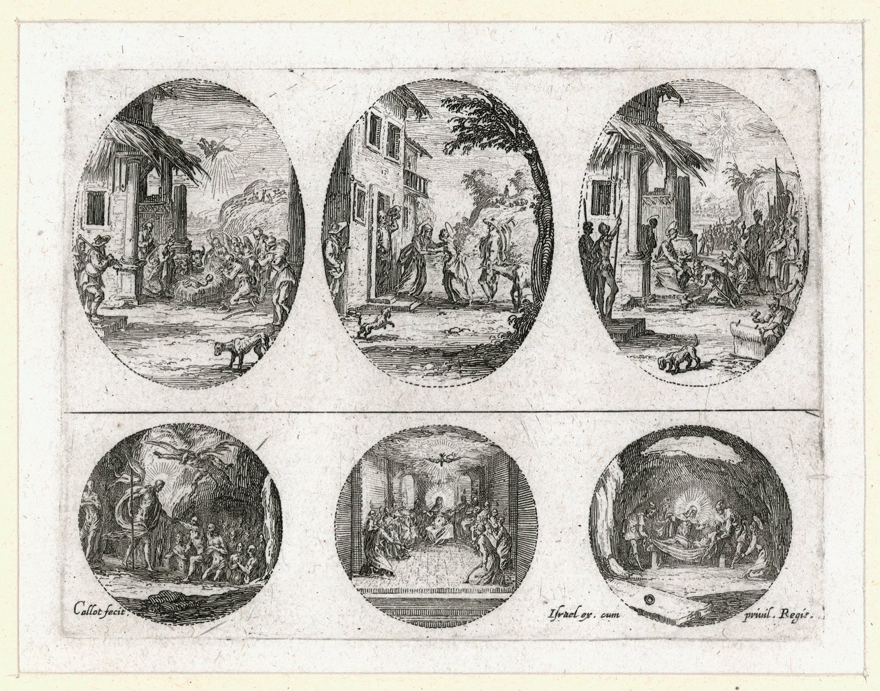 Passion ihmeet ... (kaiverrus) tekijältä Jacques Callot
