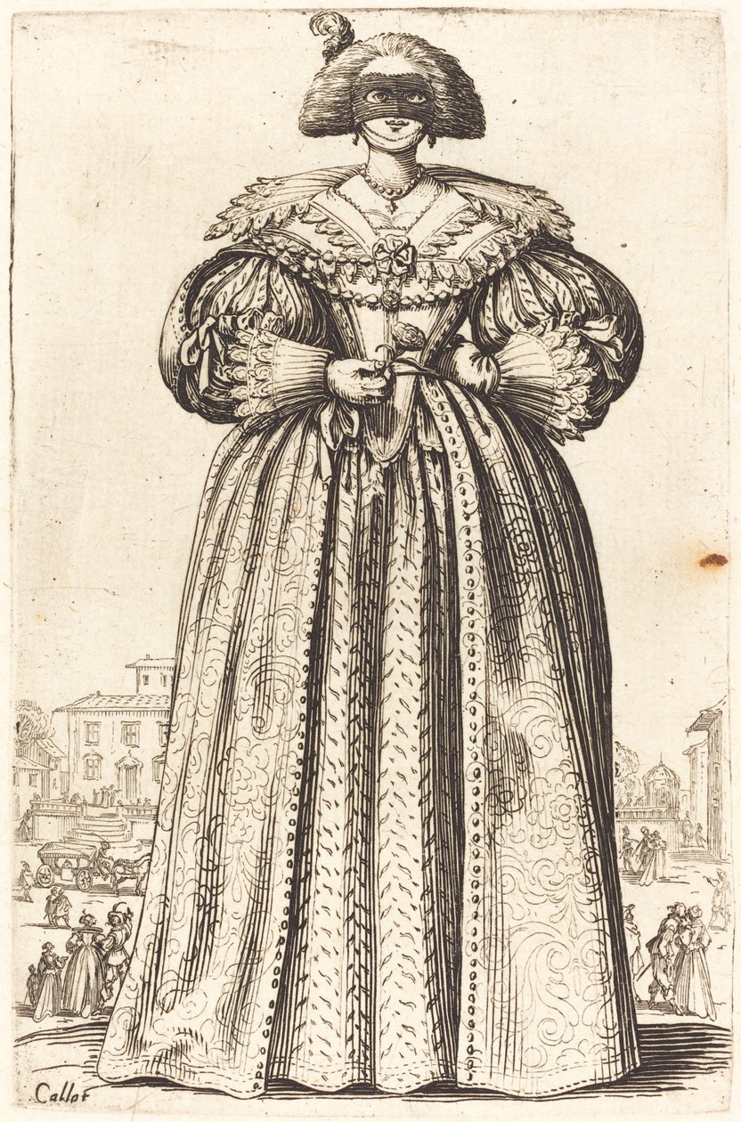 Naamioitu jalo nainen tekijältä Jacques Callot