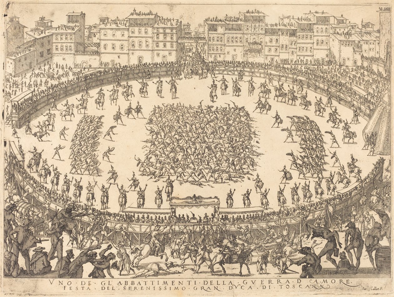 Yksi jalkaväkitaisteluista, 1616. tekijältä Jacques Callot