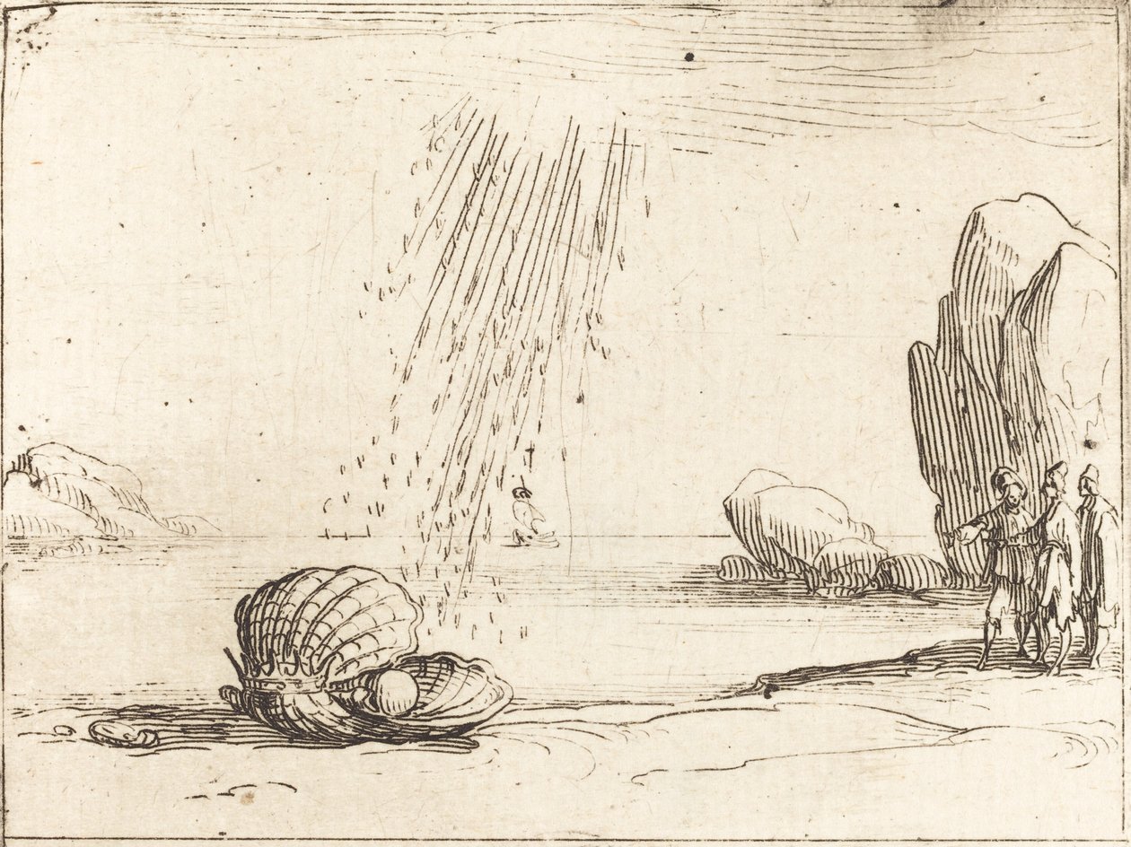 Osteri helmen kanssa. tekijältä Jacques Callot