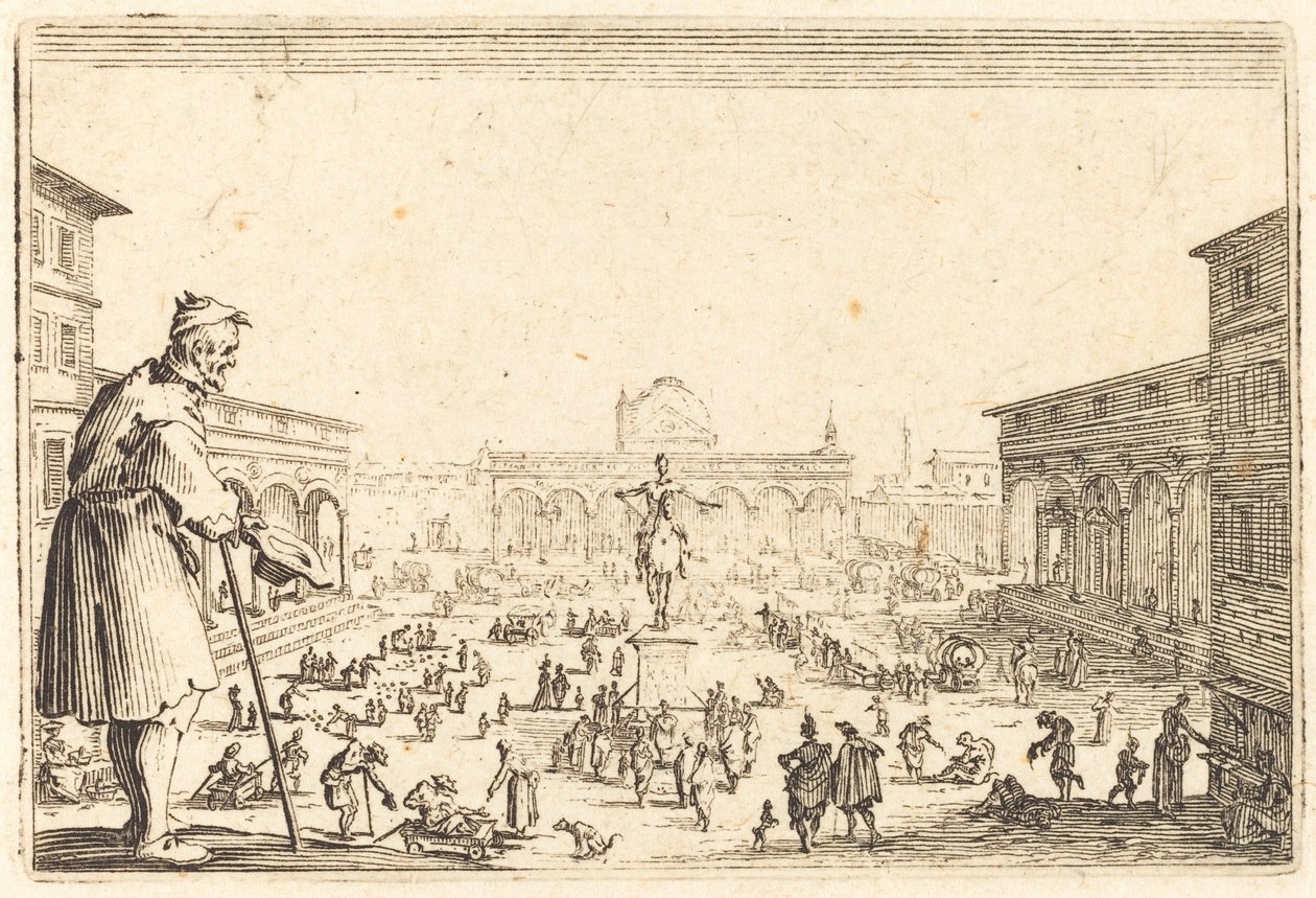 Piazza SS. Annunziata, Firenze, n. 1622. tekijältä Jacques Callot