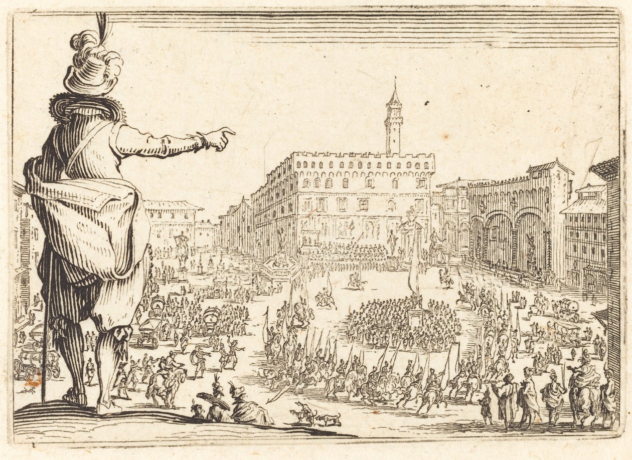 Piazza della Signoria, Firenze tekijältä Jacques Callot