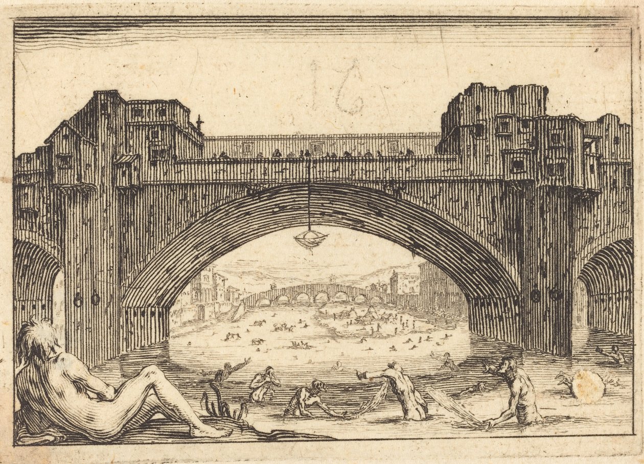 Ponte Vecchio, Firenze tekijältä Jacques Callot