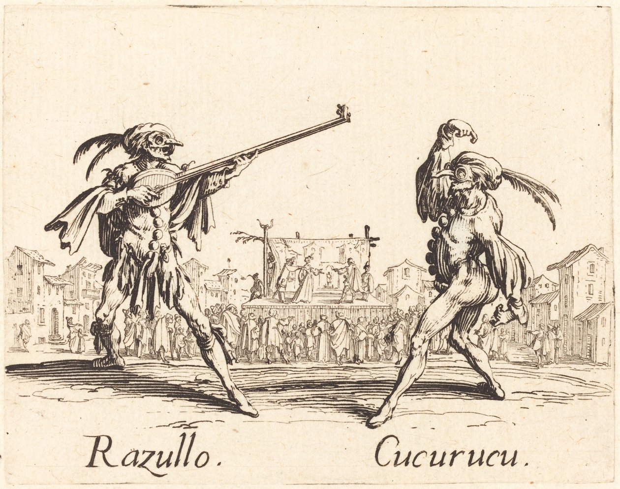 Razullo ja Cucurucu tekijältä Jacques Callot