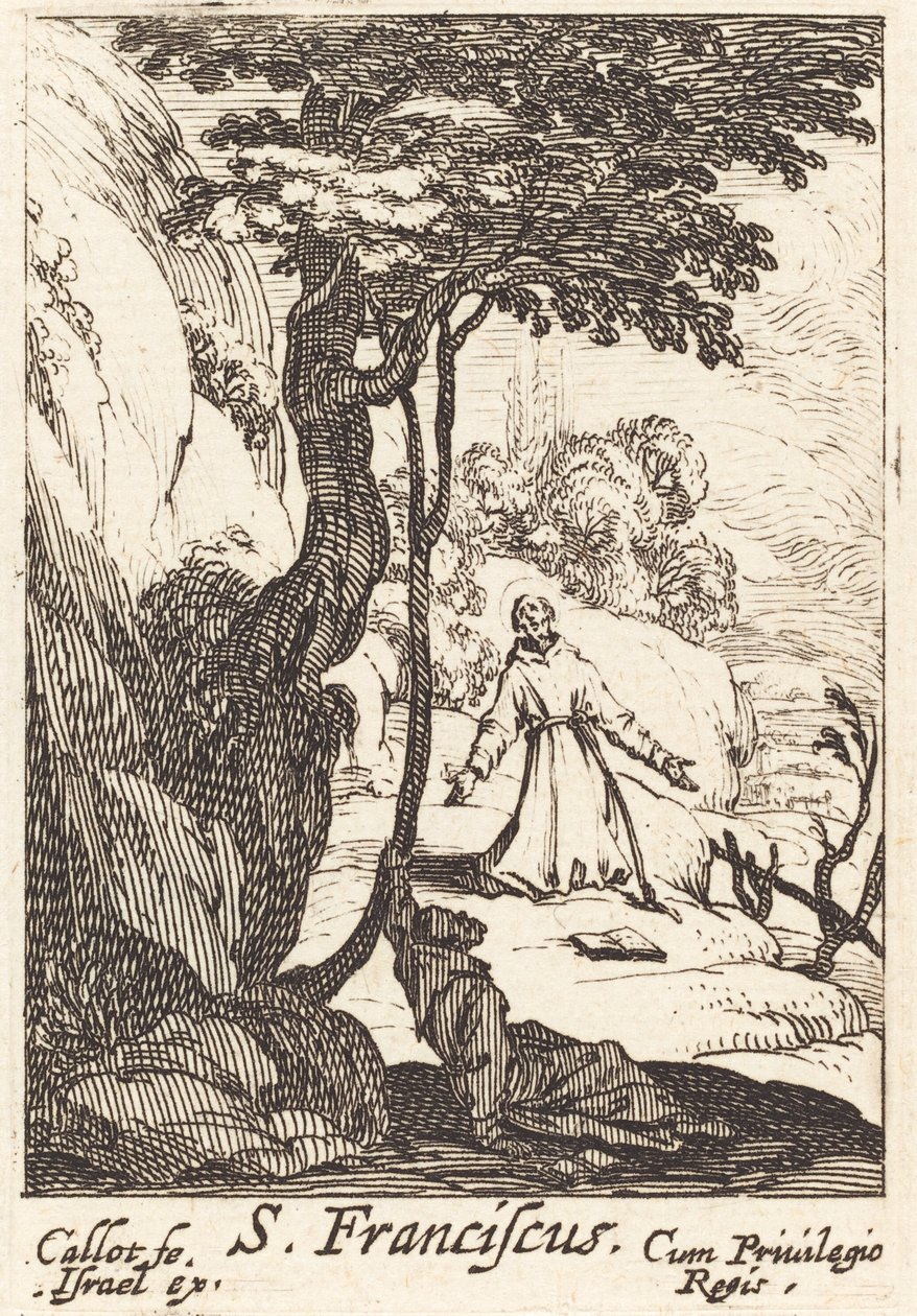 Pyhä Franciscus, n. 1632. tekijältä Jacques Callot