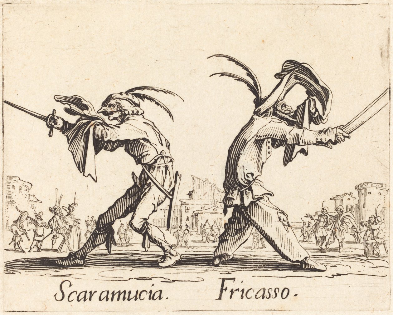 Scaramucia ja Fricasso tekijältä Jacques Callot