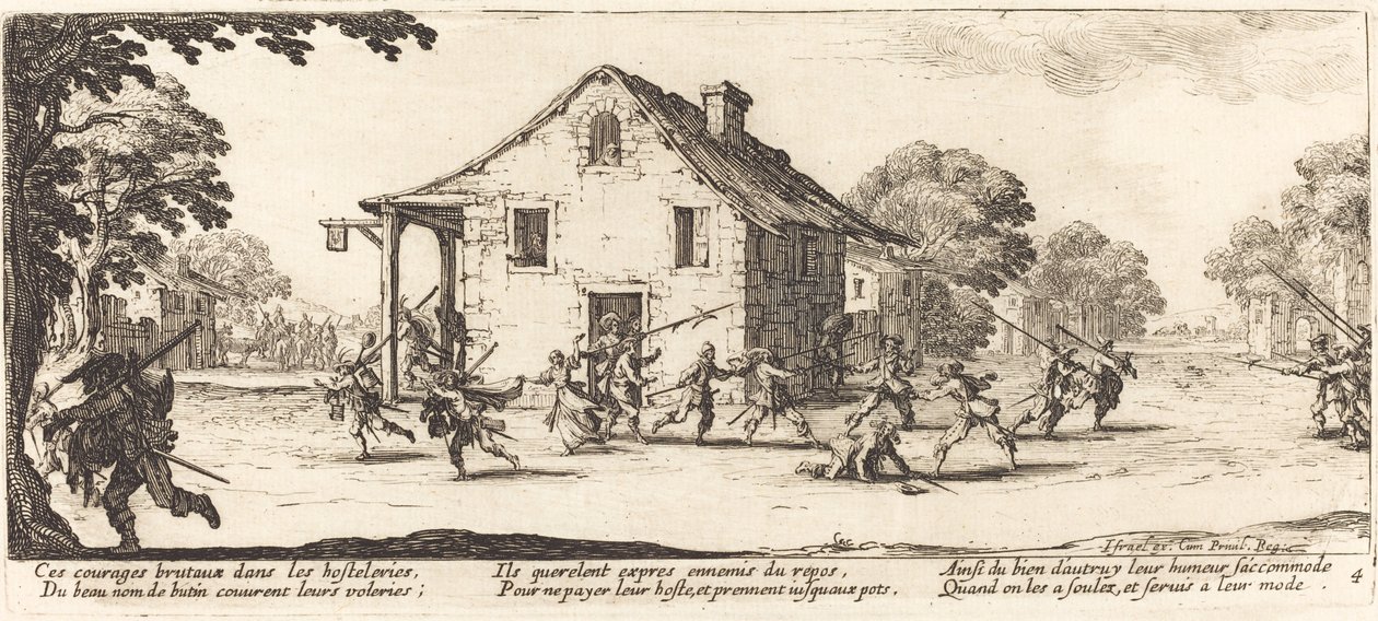 Ryöstön kohtaus tekijältä Jacques Callot